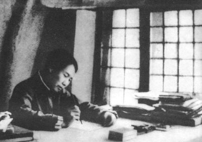 毛泽东在延安窑洞